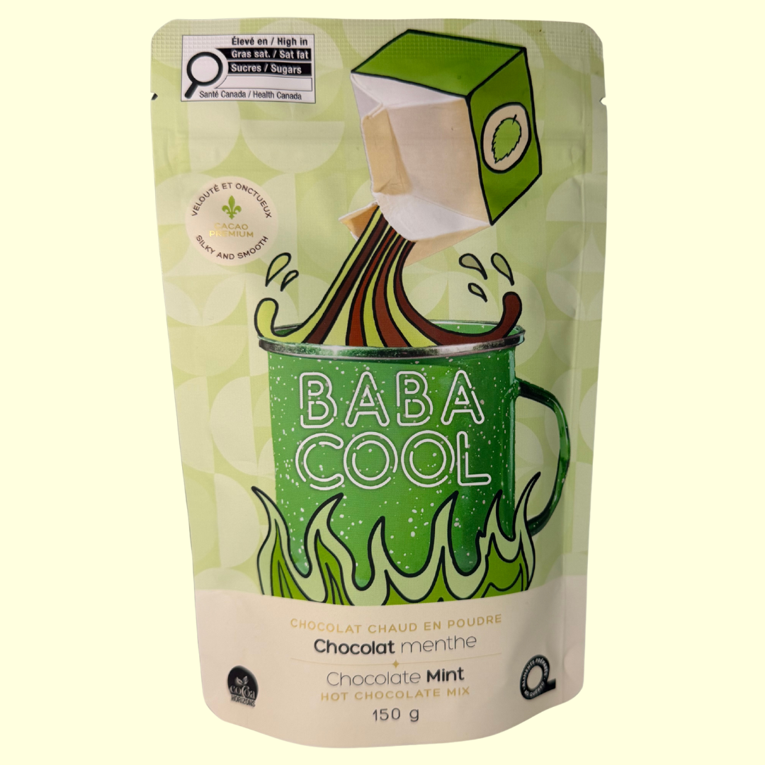 Chocolat chaud Chocolat menthe Atelier Babacool – produit québécois