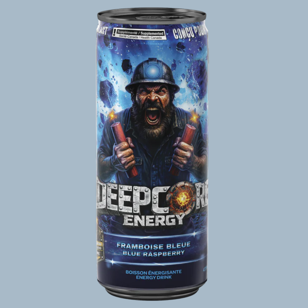 Boisson énergisante DeepCore Energy framboise bleue – Viral Beverages