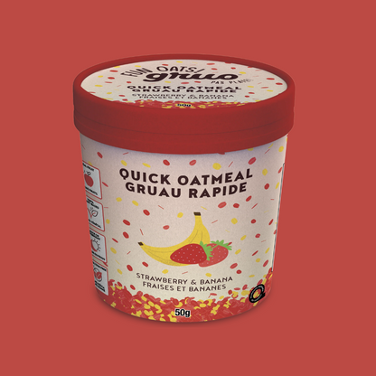 Gruau Gruo fraises et bananes – format Grab’N’Go 50 g