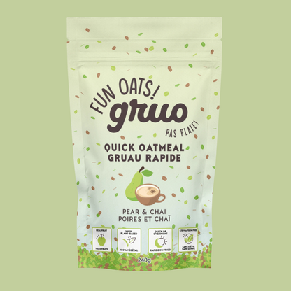Gruau Gruo poires et chaï – sac 240 g