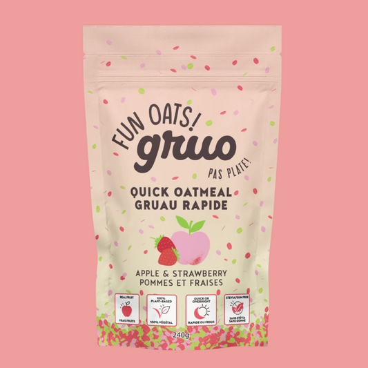 Gruau Gruo pommes et fraises – sac 240 g