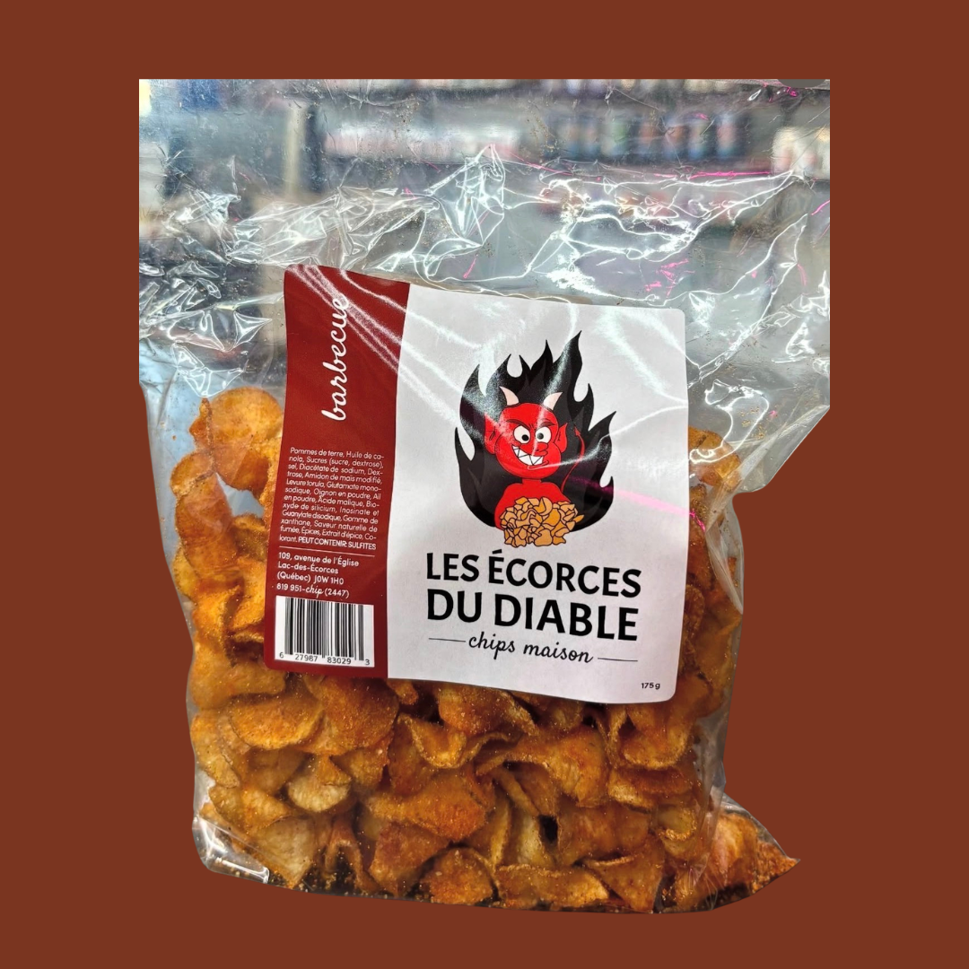 Chips maison barbecue Les Écorces du Diable – produit québécois