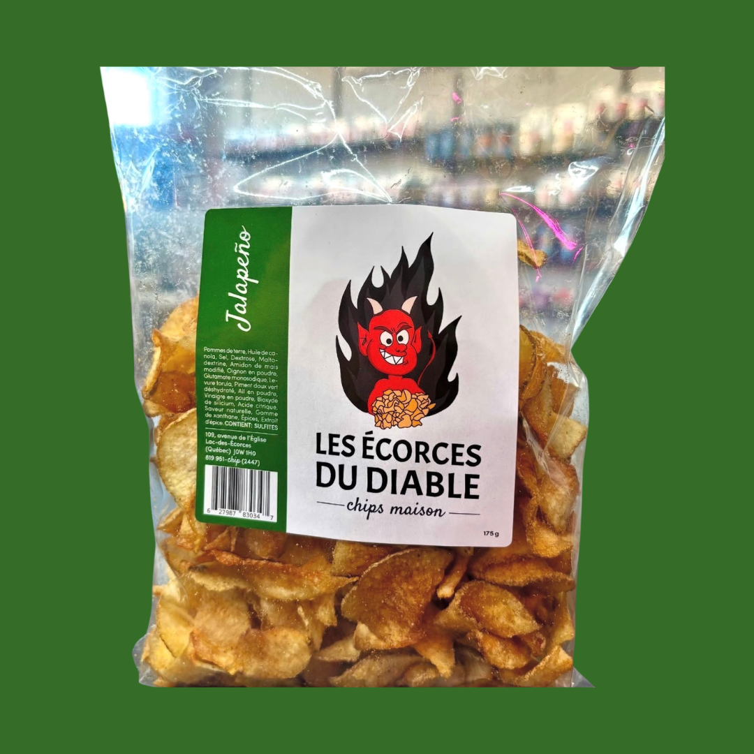 Chips maison jalapeño Les Écorces du Diable – produit québécois