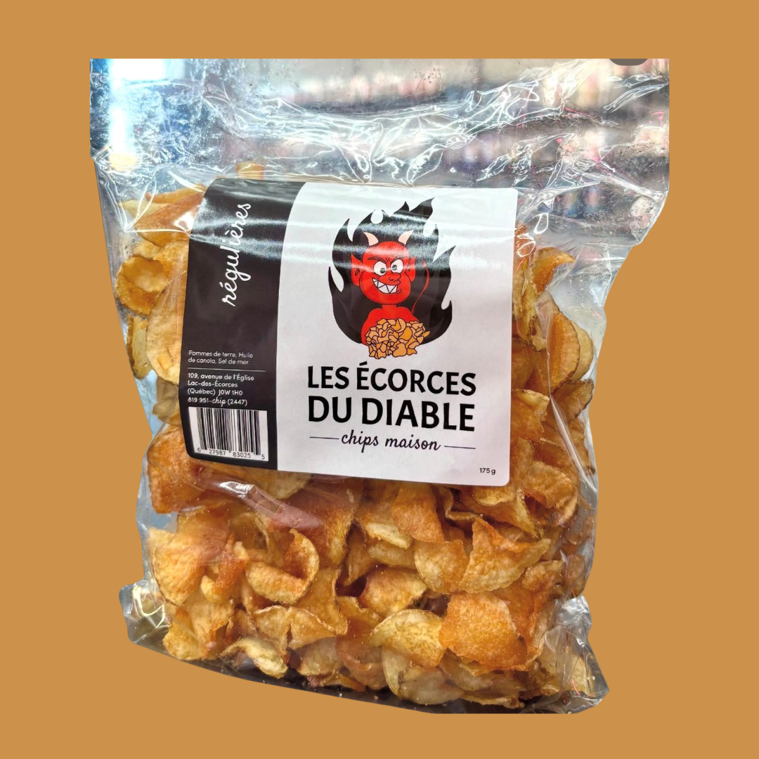 Chips maison régulières Les Écorces du Diable – produit québécois