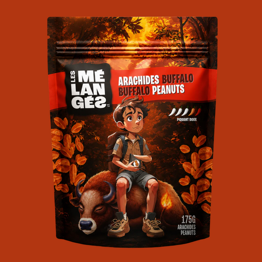 Arachides Buffalo assaisonnées Les Mélangés – 175 g