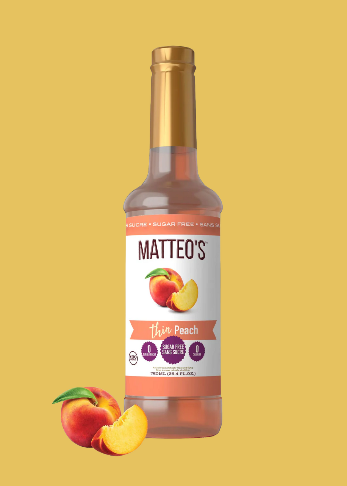 Sirop de fruits pêche Matteo’s – produit québécois