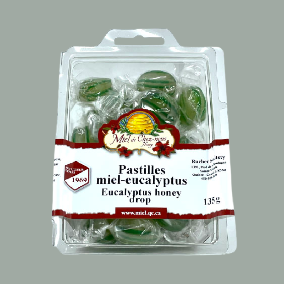 Pastilles miel & eucalyptus Miel de Chez-nous – produit québécois 135 g