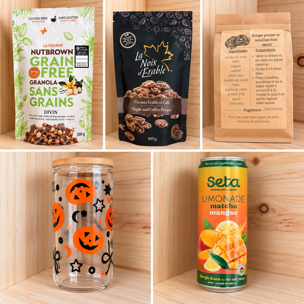 Cinq produits québécois inclus dans la boîte cadeau L’Incontournable d’Automne